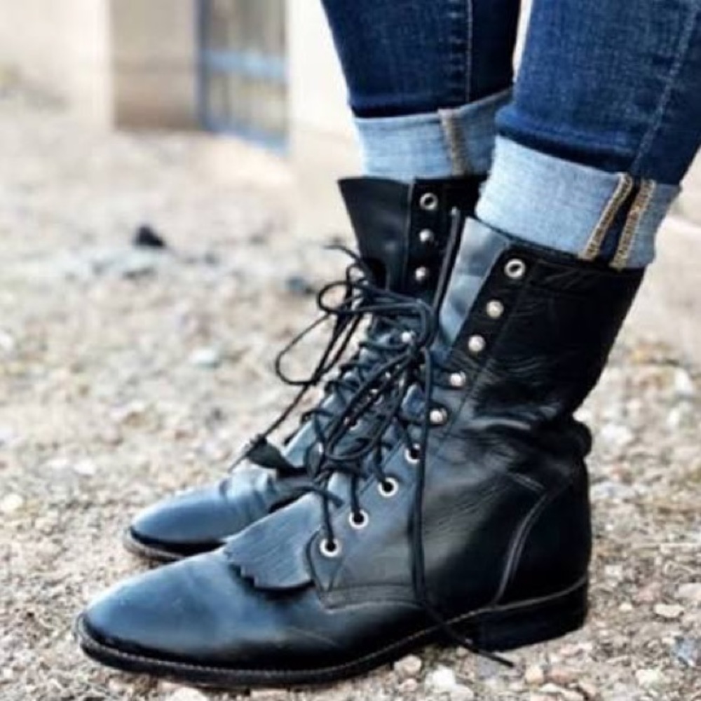 Justin Kiddie Lace Up Boots NWT sz: 5